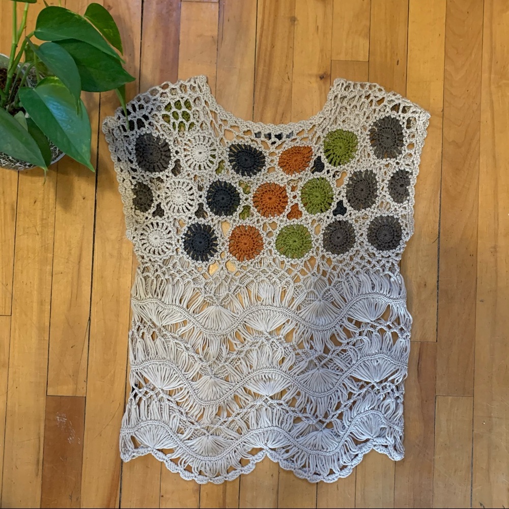 Earth Tone Crochet Hippie Top